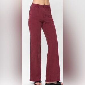 Judy Blue High Rise Wide Leg Front Seam Jeans NWT Sz 15/32